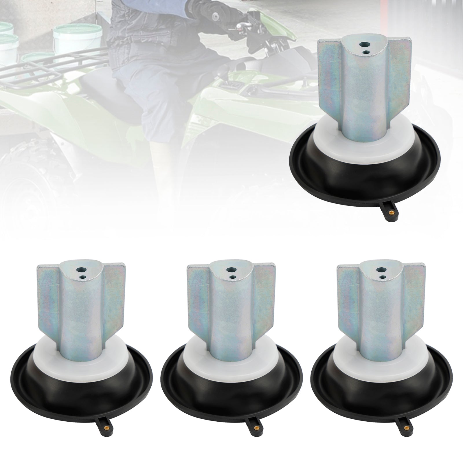 Diafragma de émbolo de carburador 4X apto para Kawasaki PRAIRIE 700 KVF650 KVF700