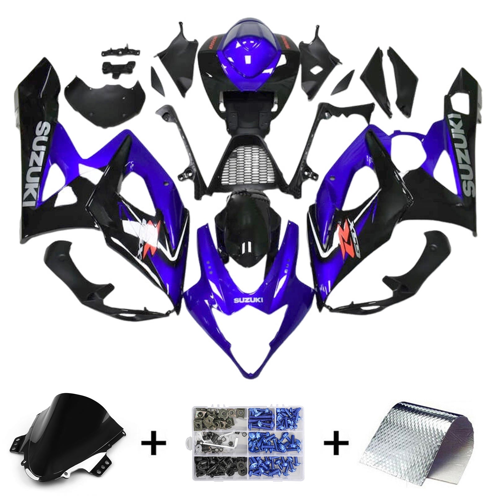 2005-2006 Suzuki GSXR1000 K5 Kit de carenagem ABS de plástico