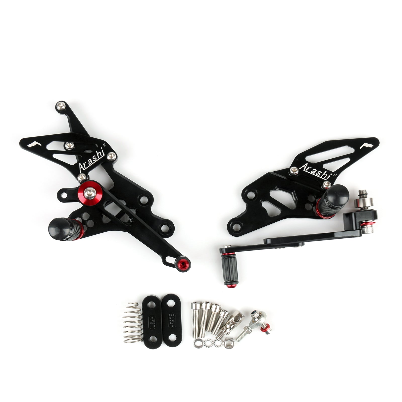 CNC Verstelbare Achteren Geplaatste Voetsteun Peg Achter Set Voor Suzuki GSXR1000 2009-2016 Zwart Generiek