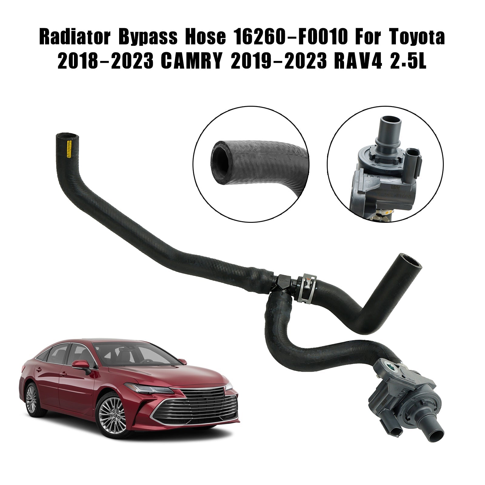 16260-F0010 Radiator bypass slang för Toyota 2018-2023 Camry 2019-2023 RAV4 2.5L