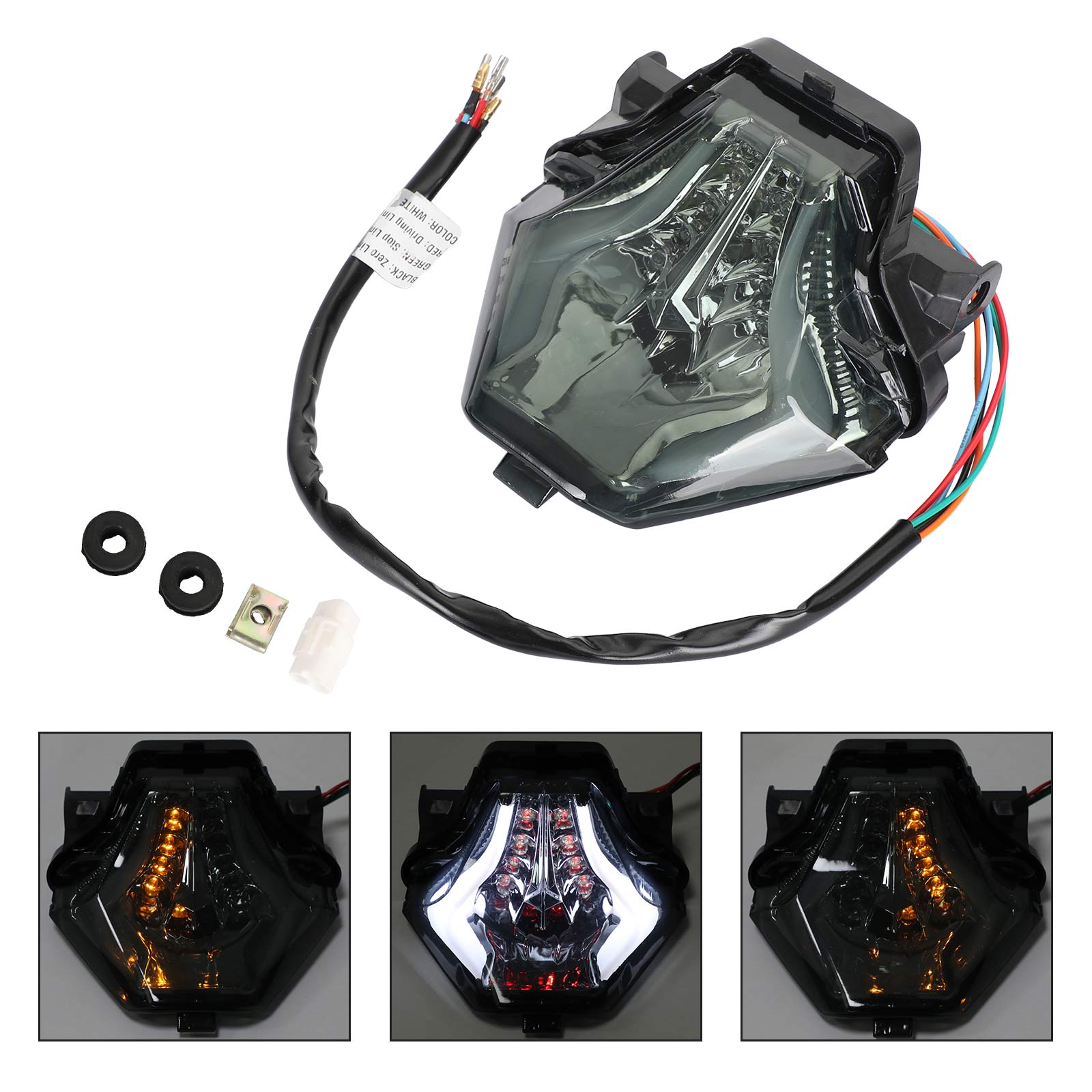 Sinais de curva da luz traseira integrados para yamaha yzf r25/r3 mt 03/07/25 fz 07 genérico