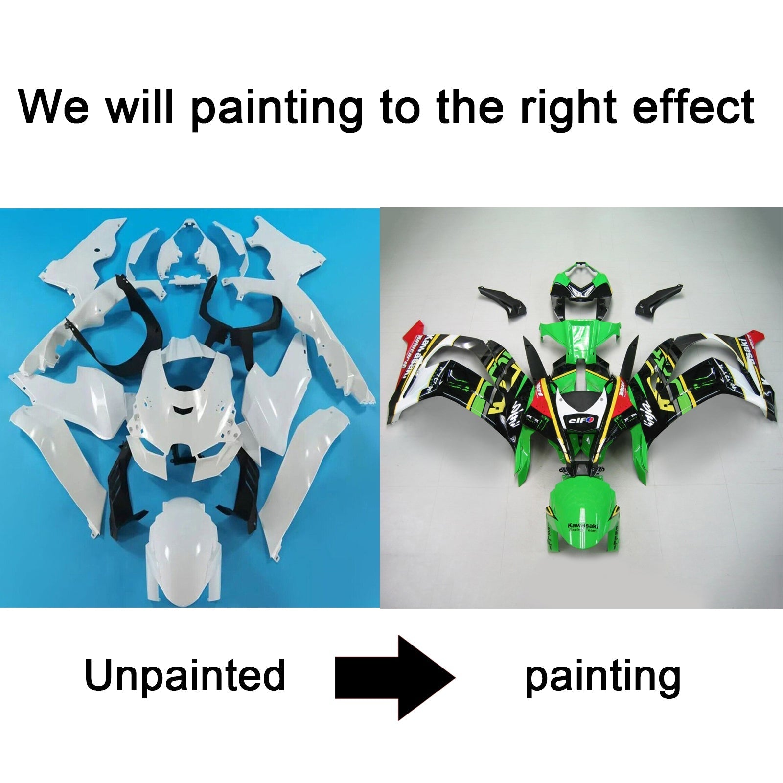 2021-2024 Kawasaki ZX-10R ZX10R Amotopart Injeksjon Fairing Kit Bodywork ABS #101