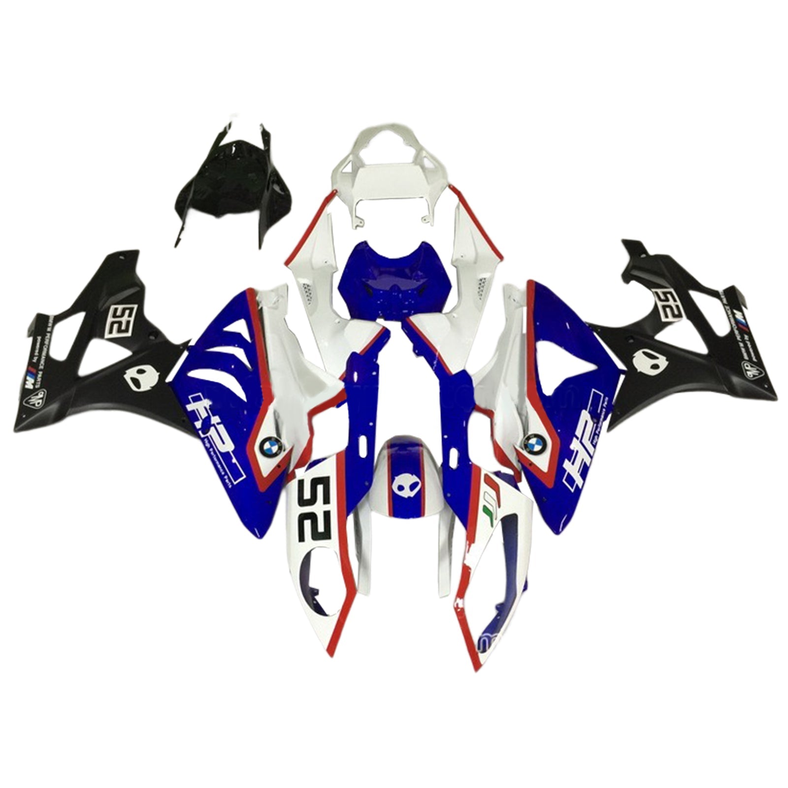 2009-2014 BMW S1000RR Kit de carénage carrosserie plastique ABS