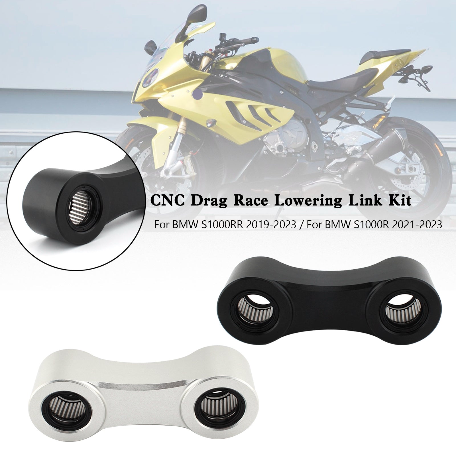 Kit de maillons d'abaissement de course de traînée en aluminium CNC, pour BMW S1000RR S1000R 2019 – 2023