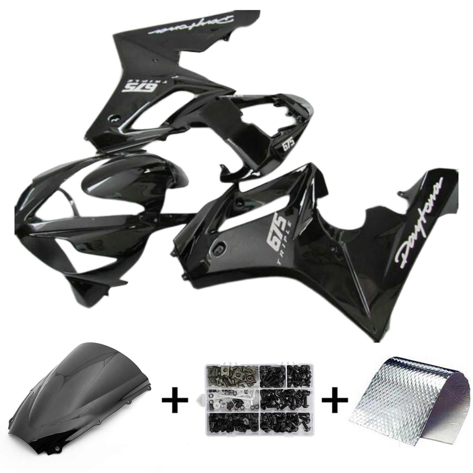 2006-2008 Triumph Daytona 675 Kit carénage carrosserie plastique ABS