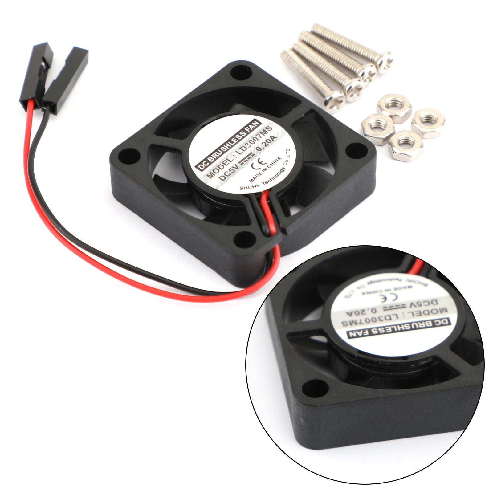 Ventilador de refrigeración de 2 pines, 30MM x 30MM, 3007, 5V, radiante para Raspberry Pi 3 Modelo B 4B 2B B