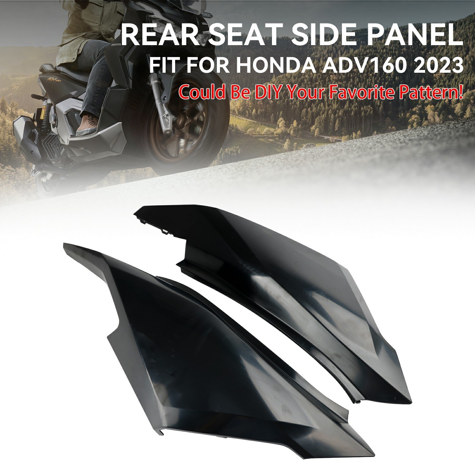 Honda Adv 160 2023 Moldagem de injeção de abdominais a carroceria não pintada