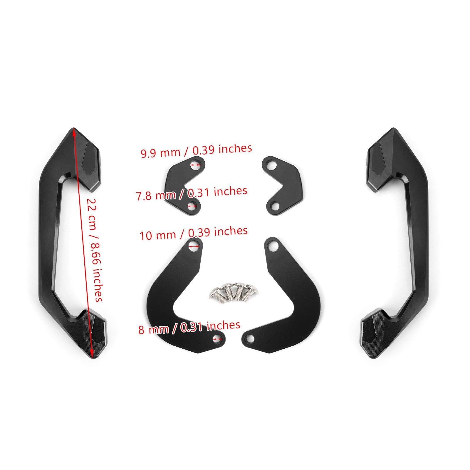 Armsteun handhouder voor motorfiets achterpassagier voor Honda CB650R 2019-2020 Generiek