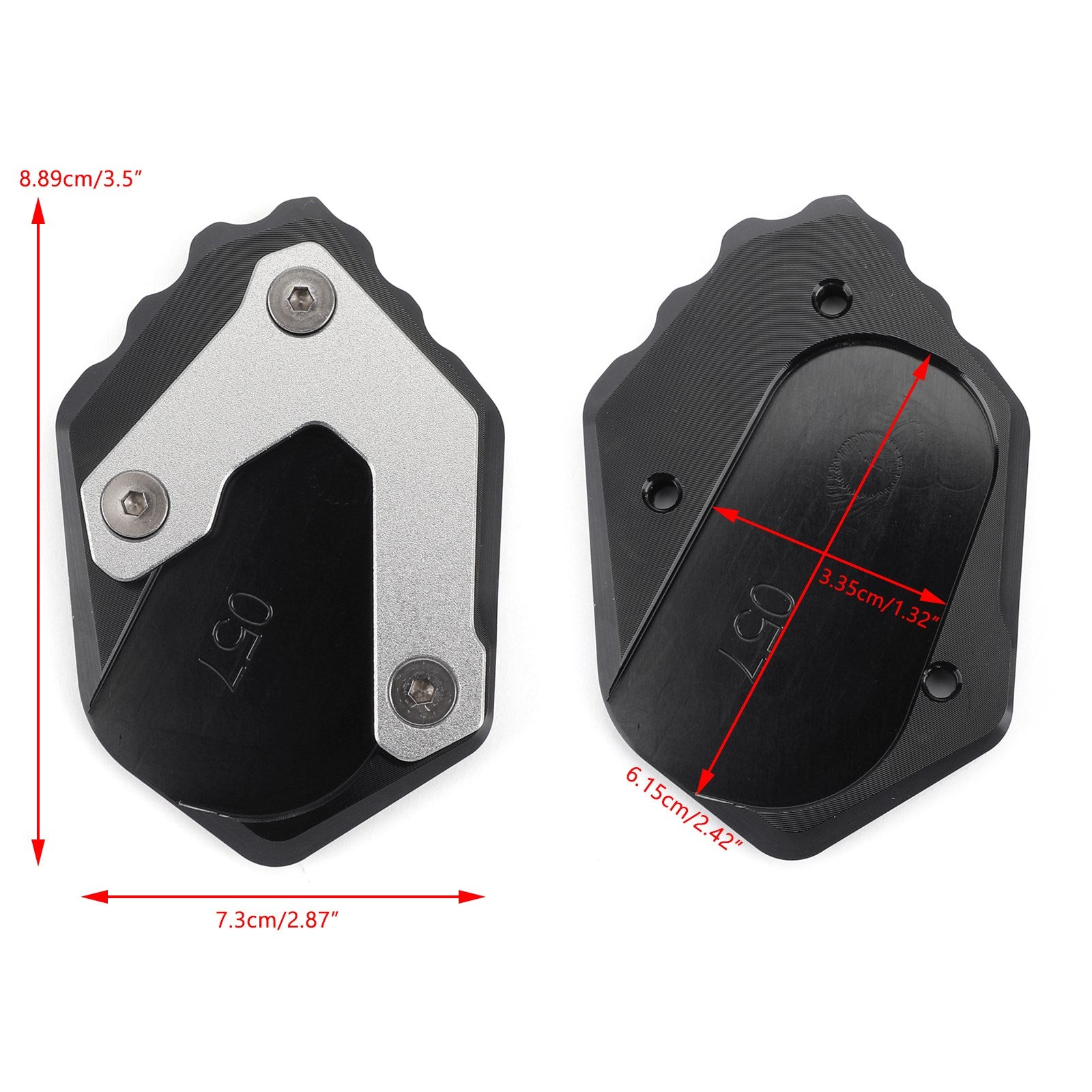 2018-2019 BMW F750GS CNC Moto Side Stand Extension Extension Kickstand Enlarger Plate Generic