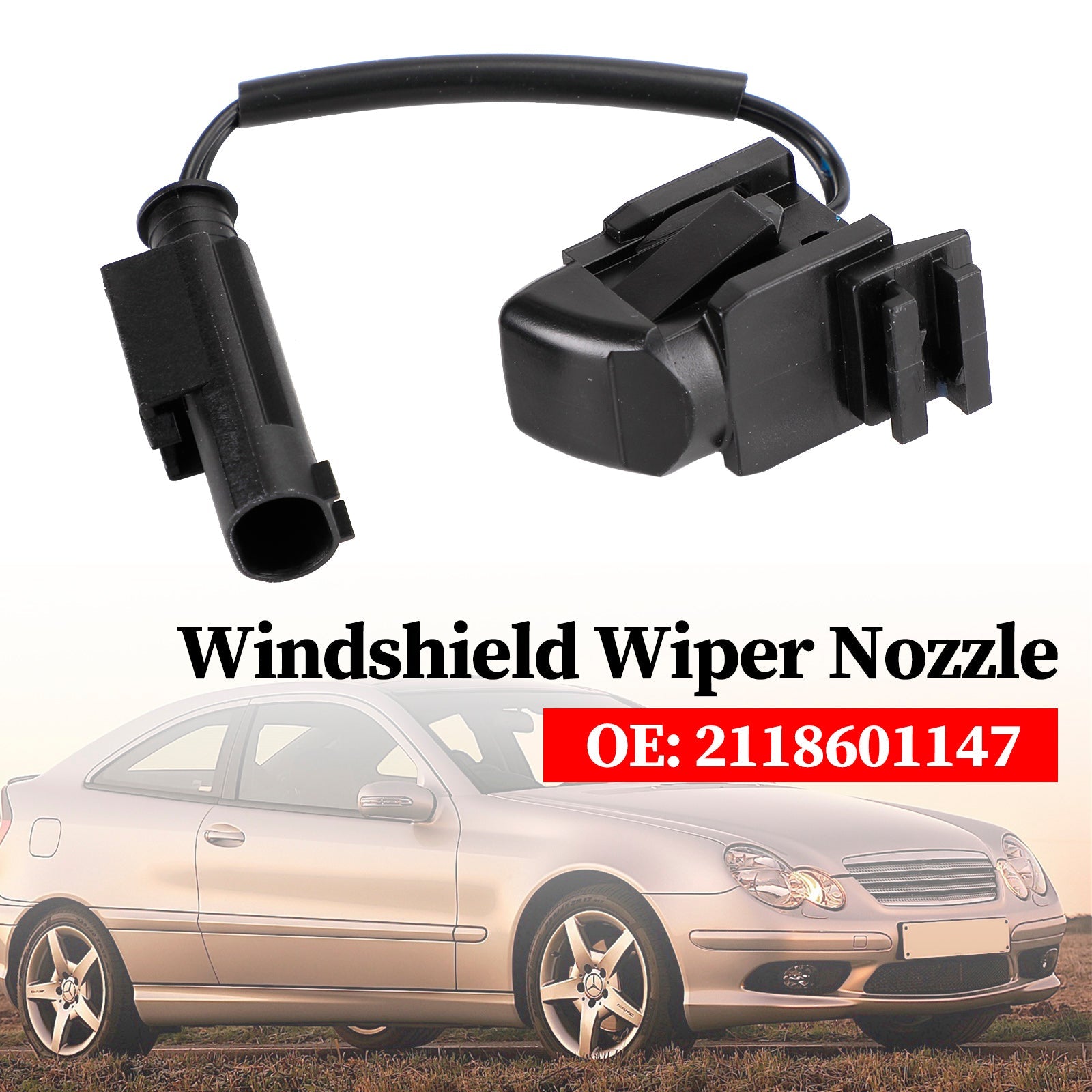 2118601147 Mercedes-Benz W203 W208 W209 W211 W219 Gicleur d'essuie-glace CL203 C219