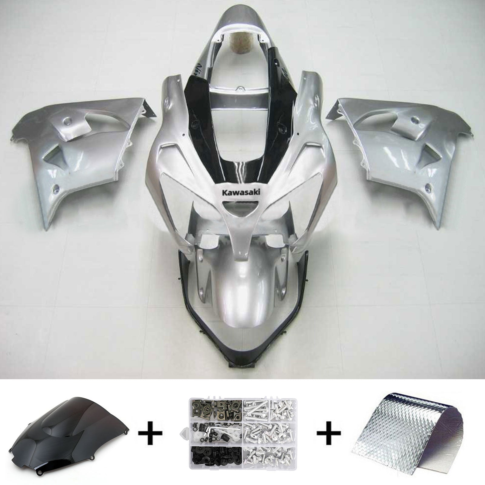 2002-2003 Kawasaki ZX9R Injeksjon Fairing Kit Bodywork Plastic ABS #106