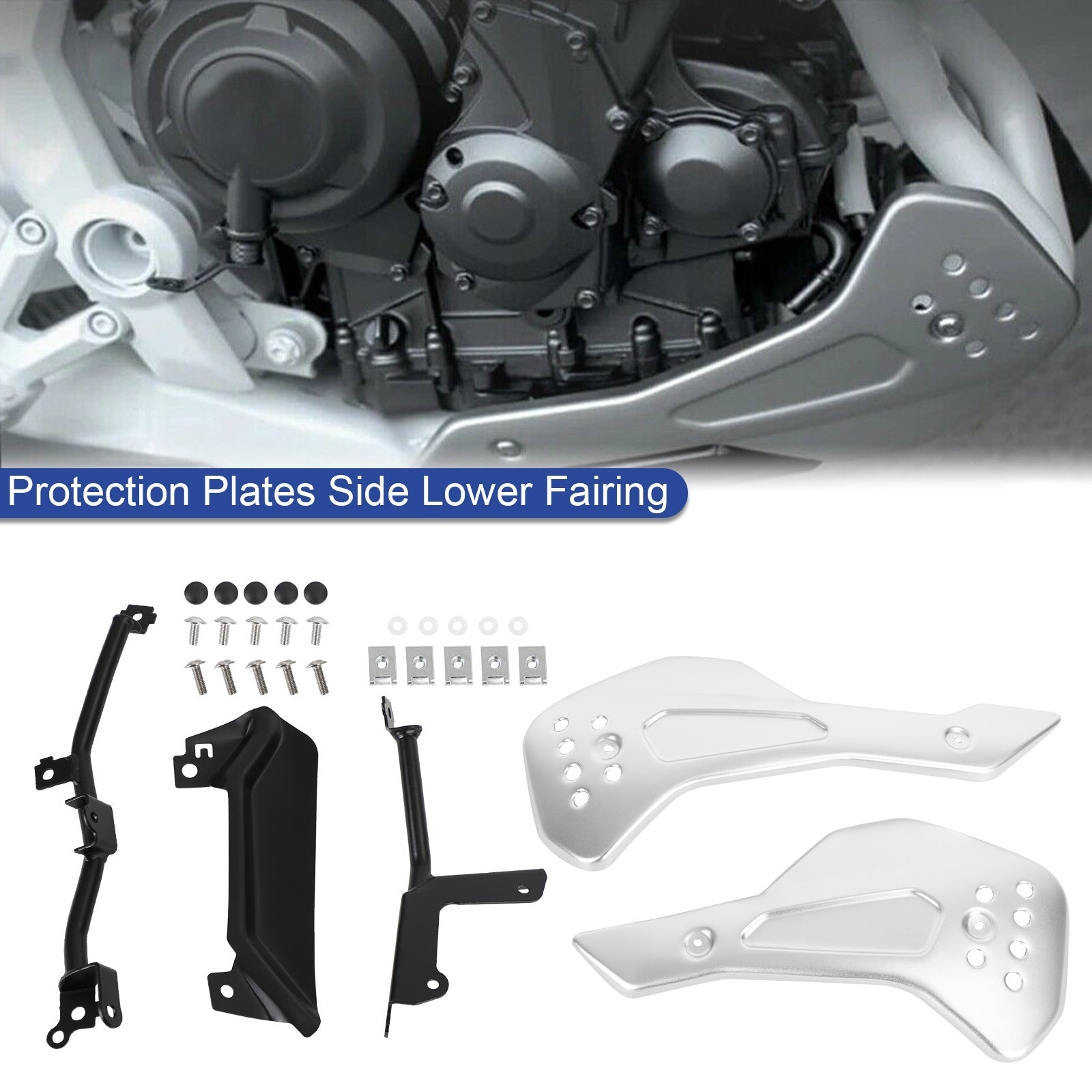 2021 Trident 660 Nedre motor Magebeskyttelsesplater Side Fairing Generic