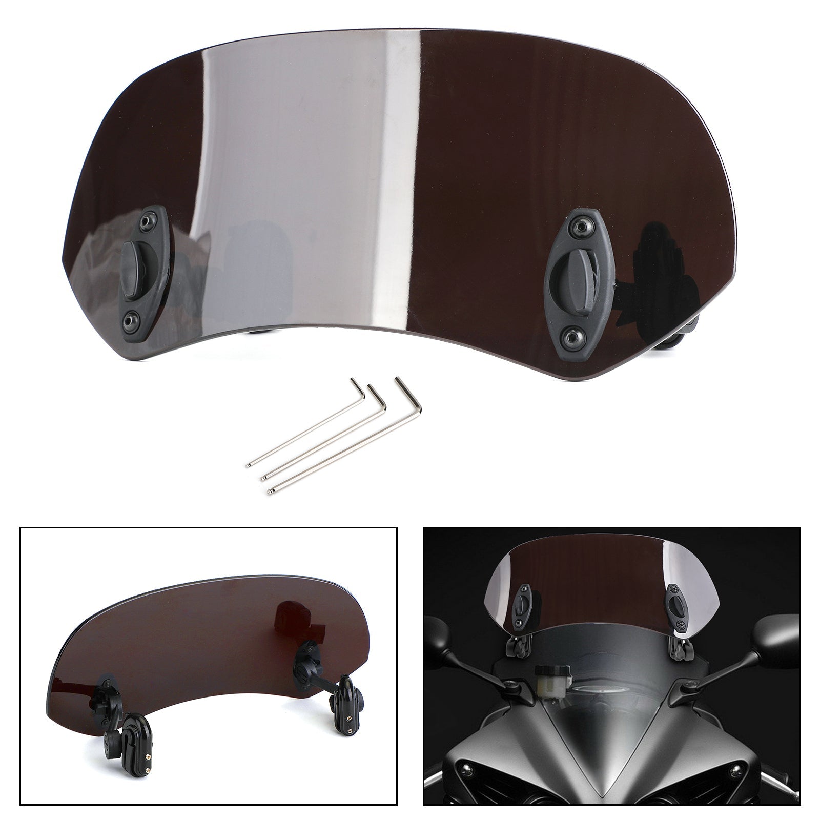 Extension de pare-brise à Clip réglable pour moto, déflecteur de vent