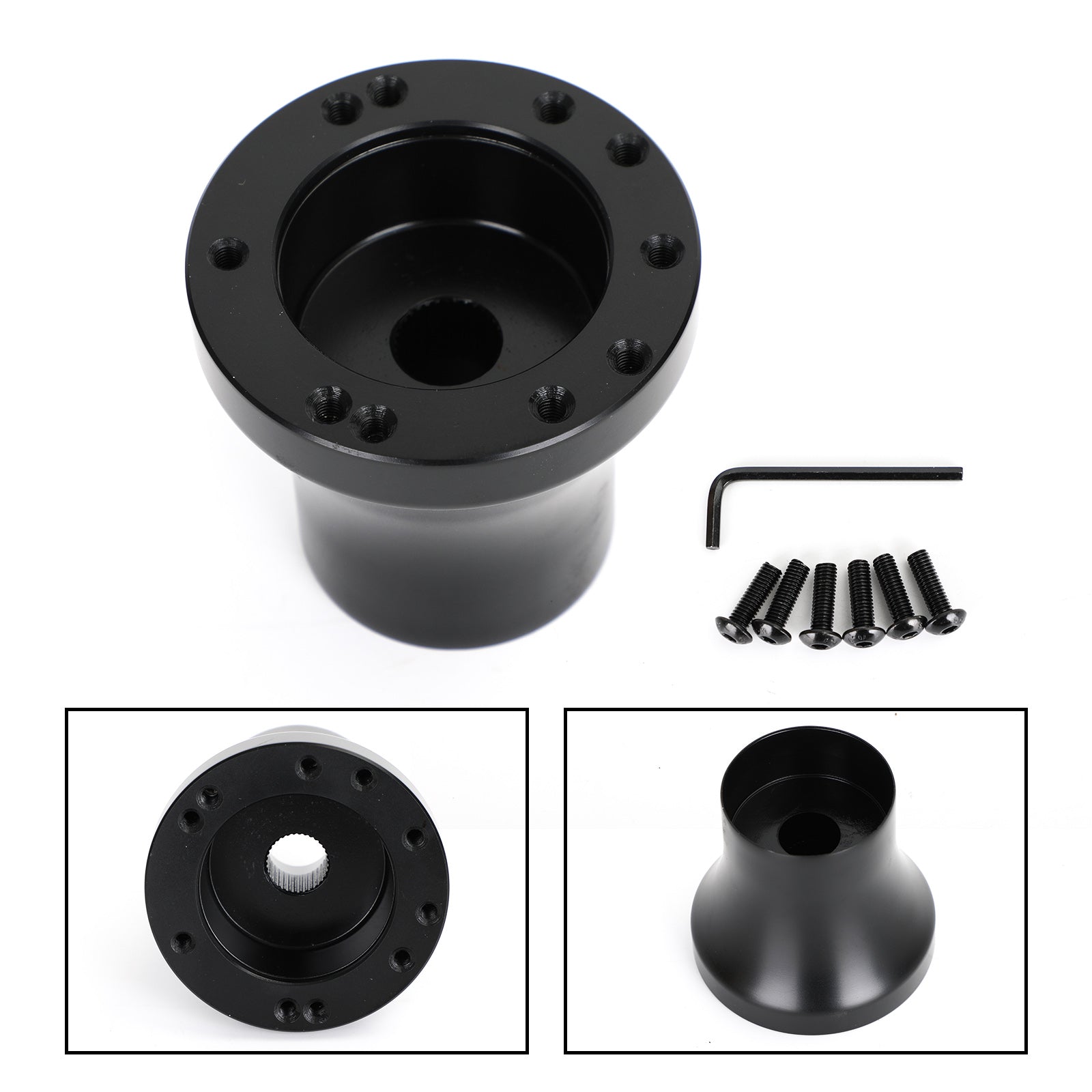 Golfový vozík hliníkový volant Adapter Hub Fit Fit for Club Car DS 1984-Up Black Generic