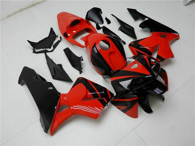 2005-2006 Honda CBR600RR Black Red Fairing Kit av Amotopart Fairings