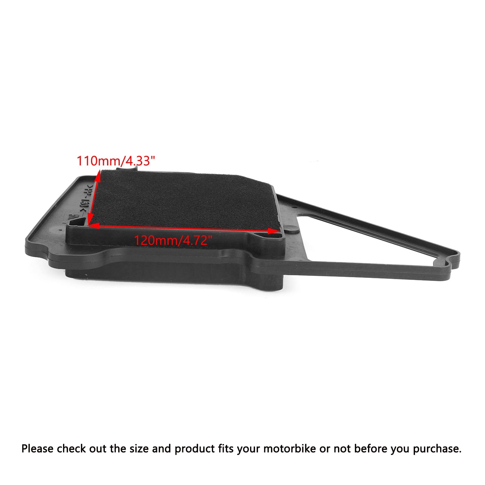 Luftfilter For Yamaha YBR125 YBR 125 Standard & Tilpasset 2005–2014 5VL-E4450-12 Generisk