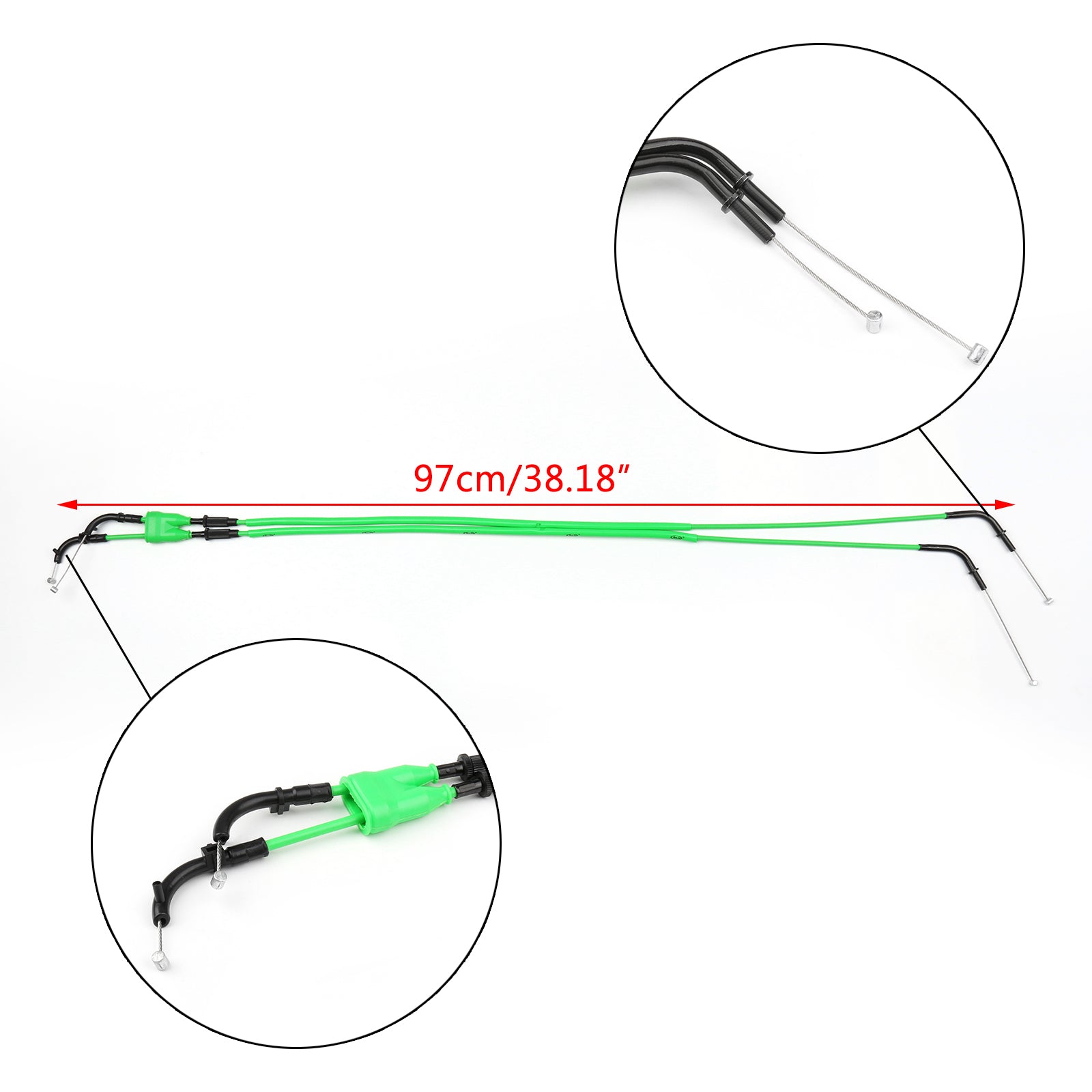 Cable del acelerador Push/Pull Línea alámbrica Gas para Kawasaki Z1000 2007-2008 Genérico