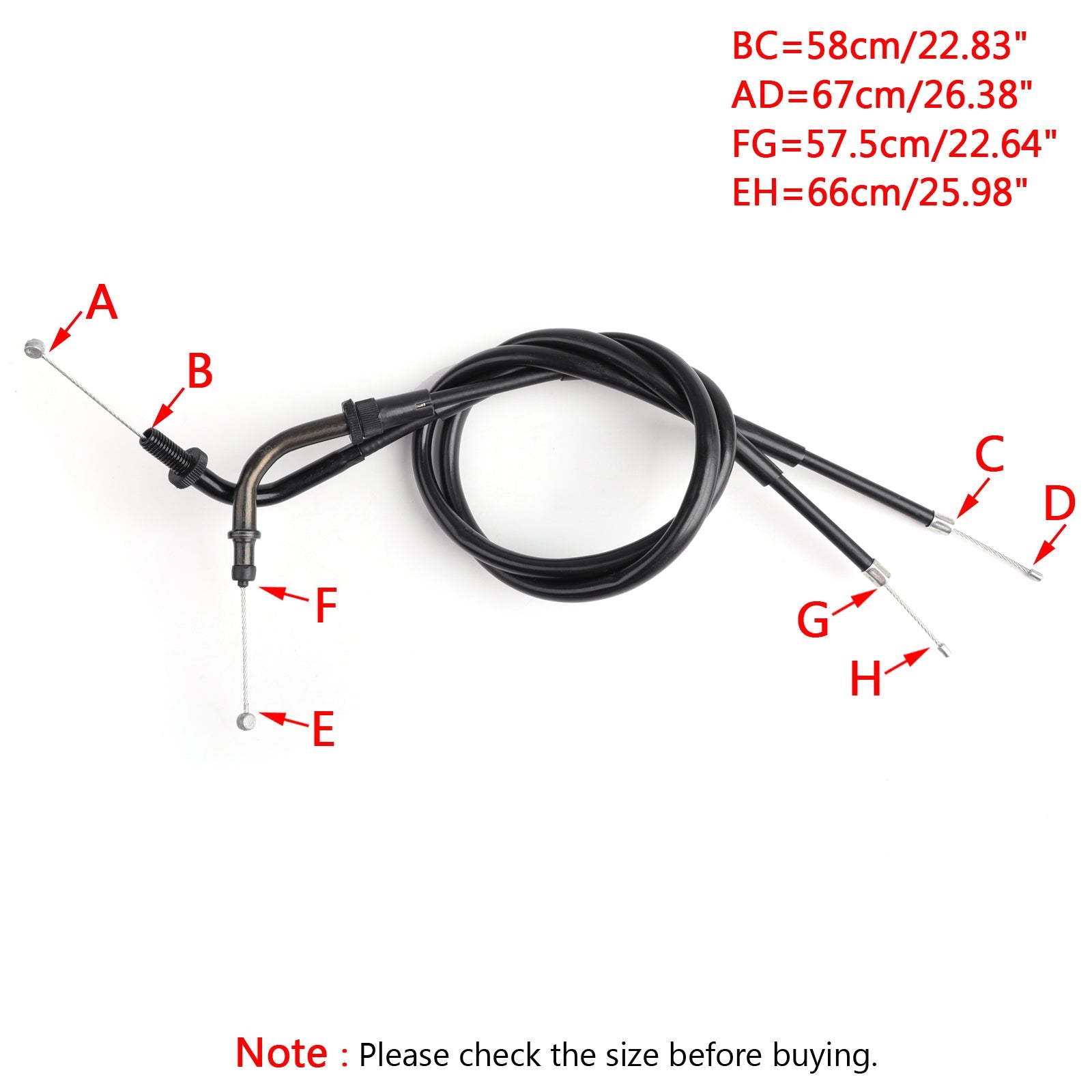 1FK-26311-01 Ligne de fil de câble de gaz pour yamaha vmax12 V-max (JP) 1990-1999 générique