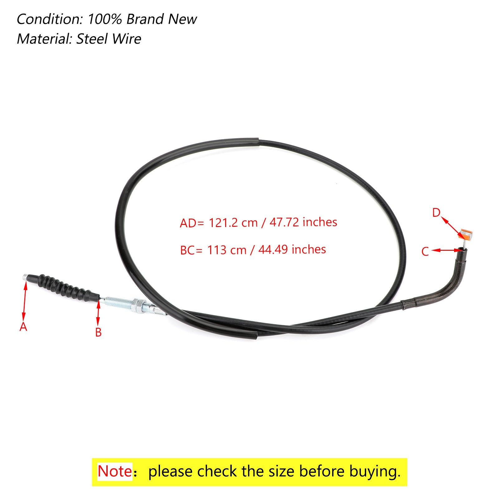 Motorfiets Koppelingskabel 1RC-26335-01 voor Yamaha MT-09 FZ-09 MTN850 2014-2017 Generiek