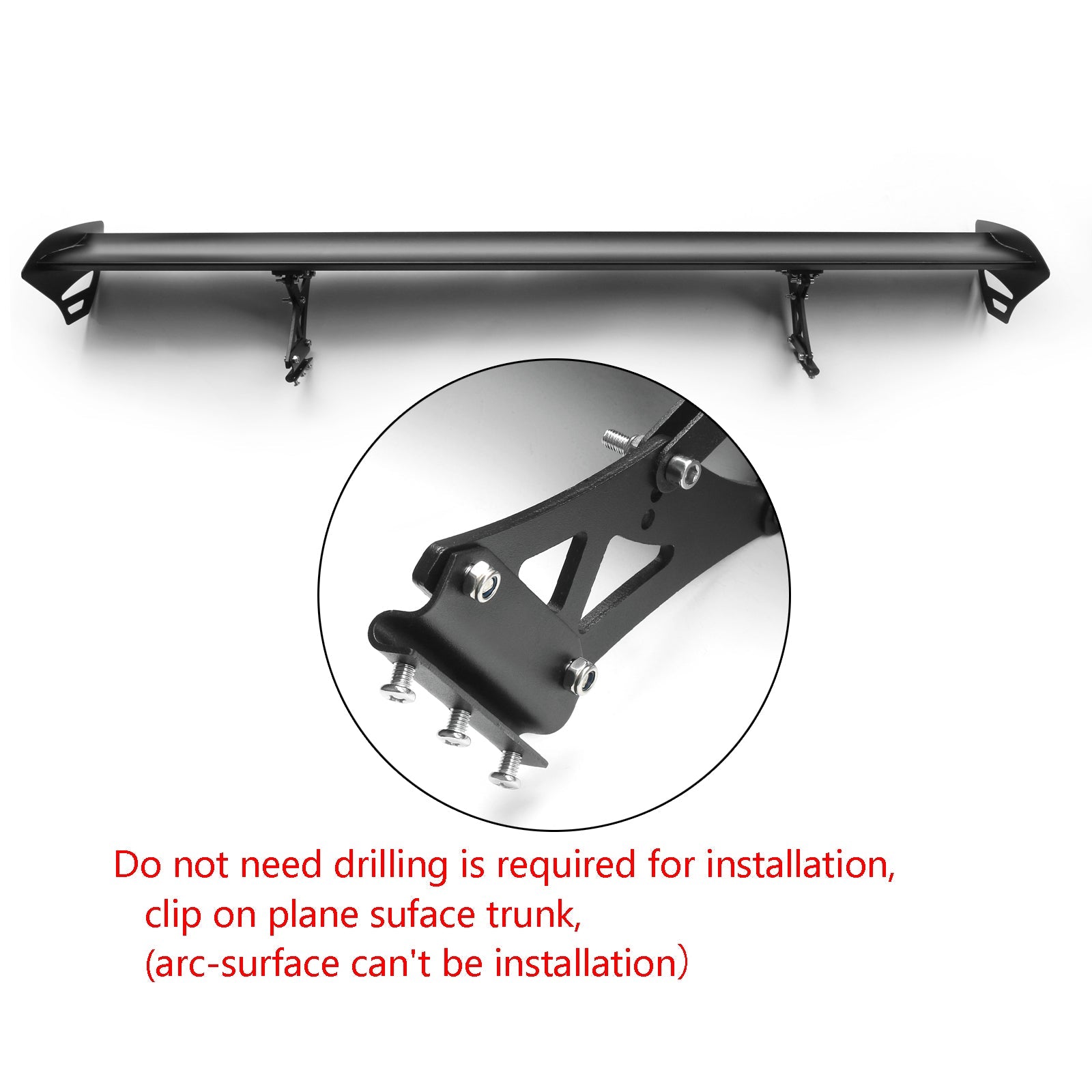 Universele verstelbare lichtgewicht GT aluminium kofferbakvleugel Racing spoiler algemeen