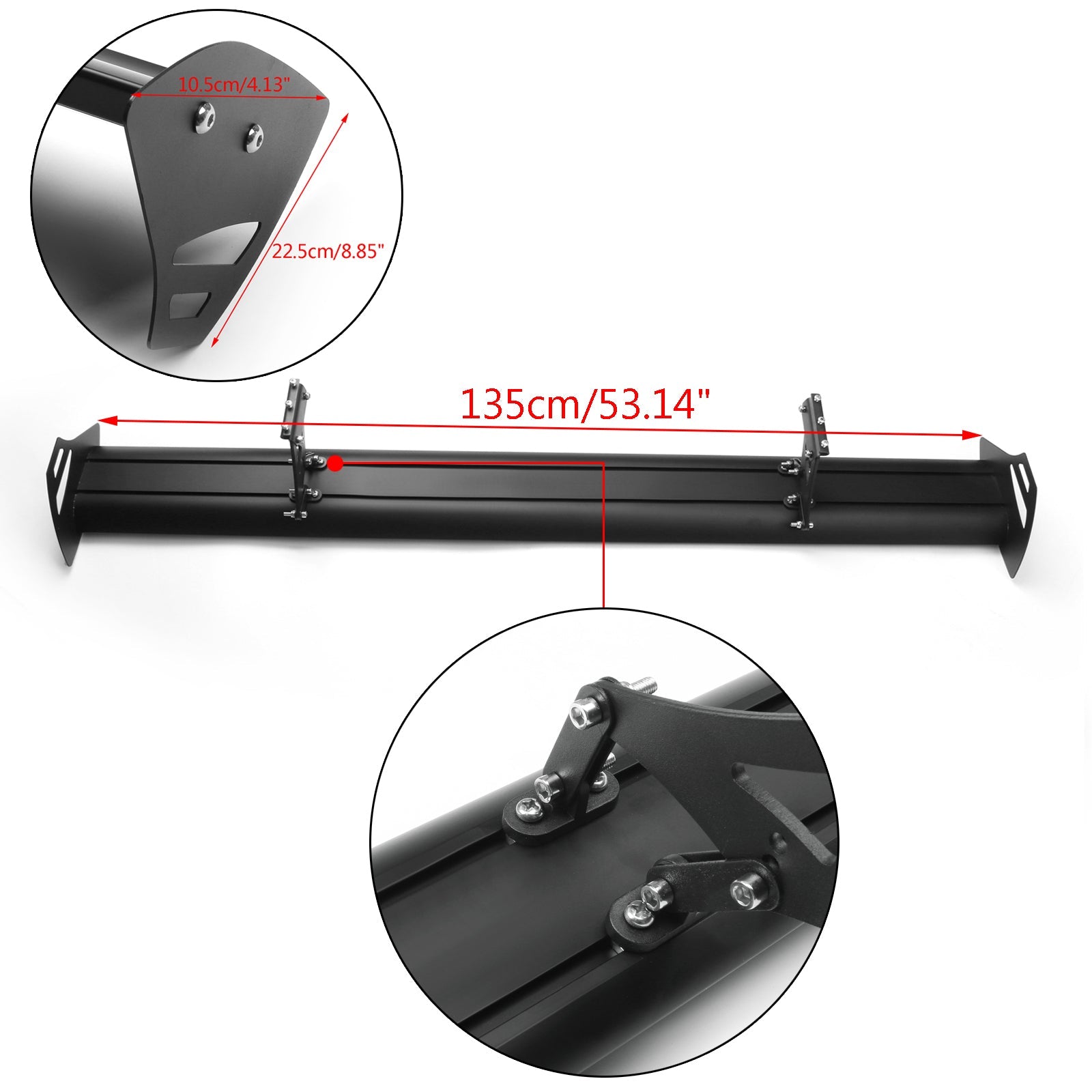 Universele verstelbare lichtgewicht GT aluminium kofferbakvleugel Racing spoiler algemeen