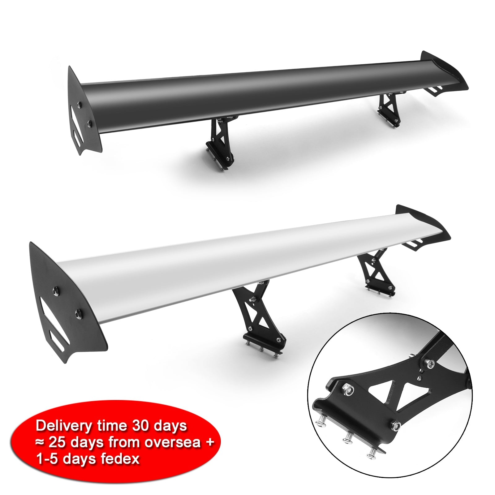 Alerón trasero de aluminio GT, ligero y ajustable, Universal, para maletero, genérico