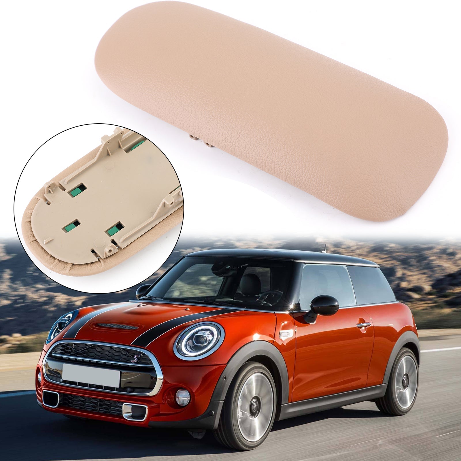 2002-2008 BMW Mini Cooper Center Console Gliding Top Armest Cover Generic