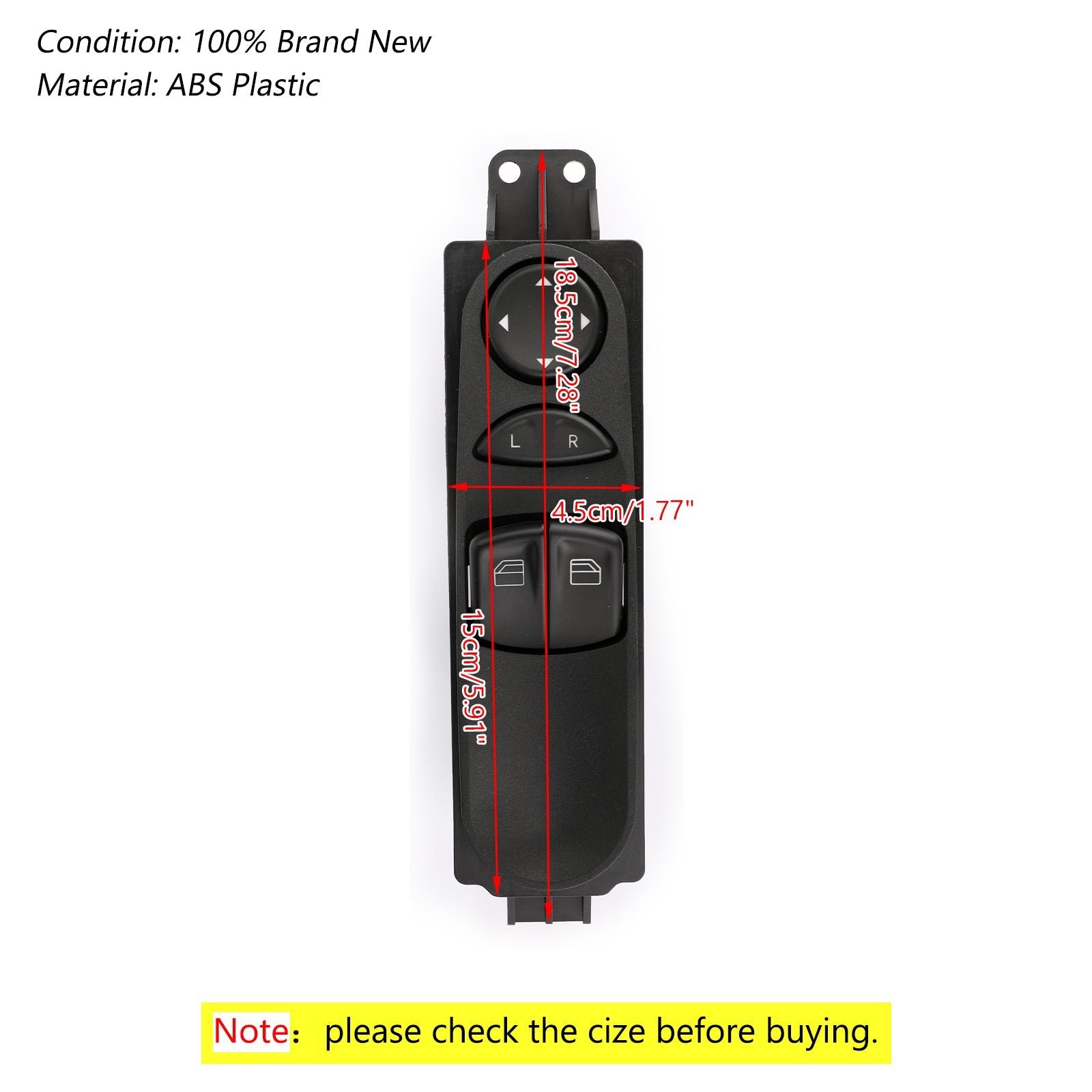 Hoofdraamschakelaar voor Mercedes Benz Valente Vito Mixto W639 2003 2004-2015 Generiek