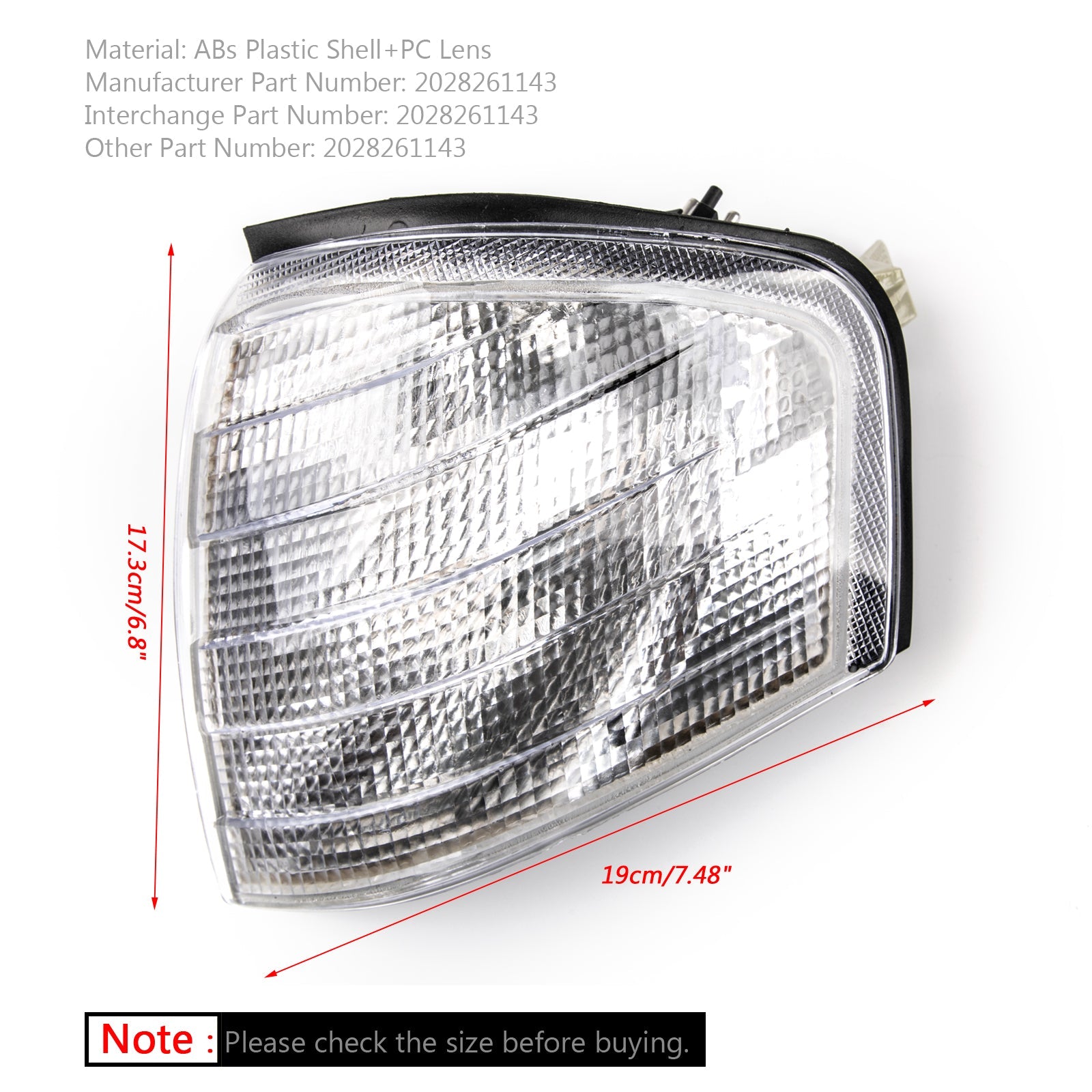 Luzes de canto esquerdo e setas para Mercedes Benz Classe C W202 1994-2000 Genérico