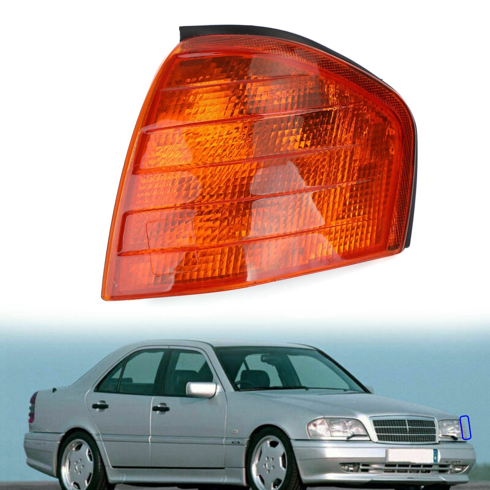Luces de esquina izquierda/derecha y luces direccionales para Benz Clase C W202 1994-2000 Genérico