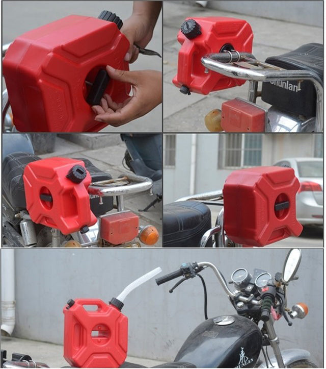 5L Plastic Jerry Cans Gas Diesel Fuel Tank w/ Lock SUV ATV Scooter Motorcykel
