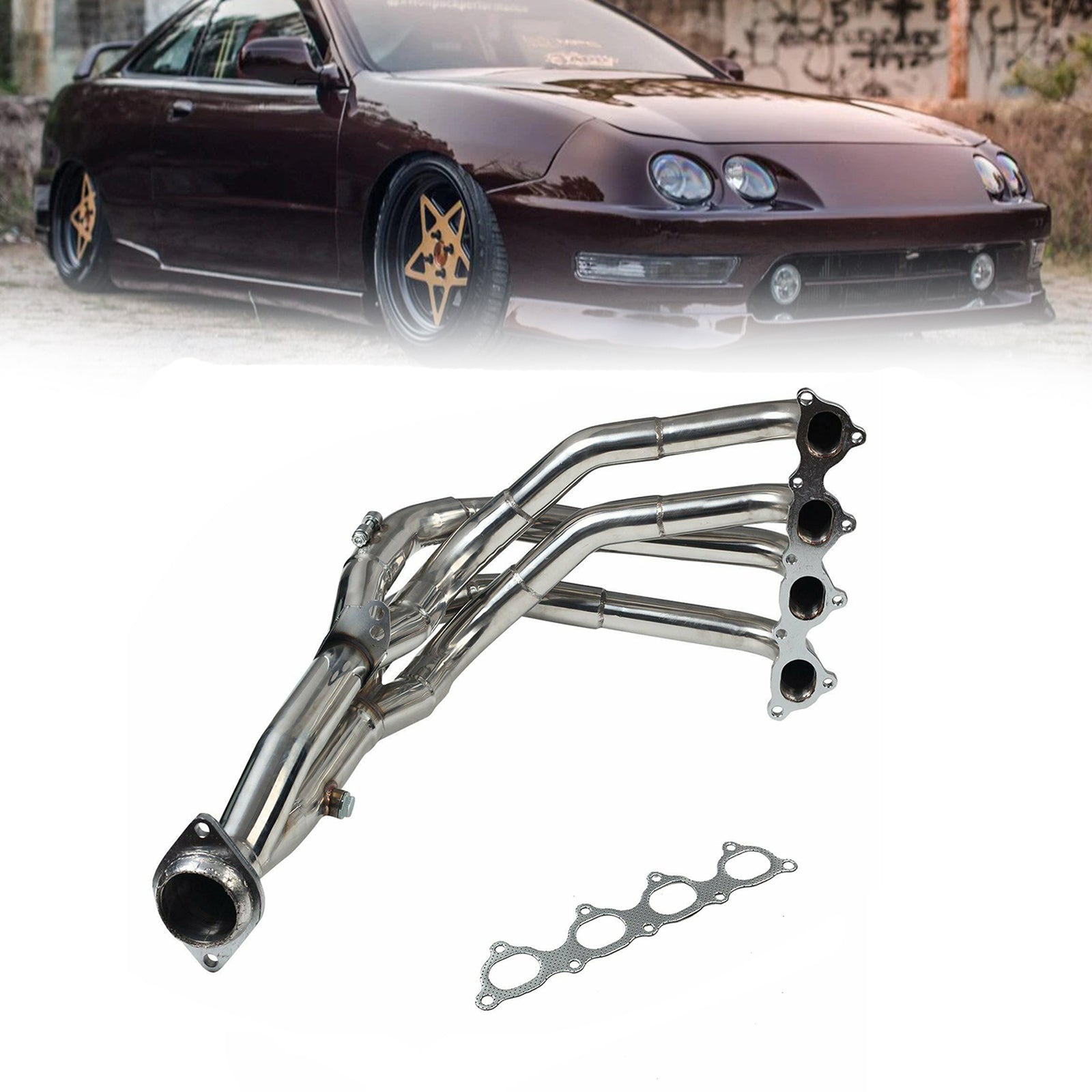 1990-2001 Acura Integra (GS, LS) 412-05-1900 En-tête de collecteur en acier inoxydable