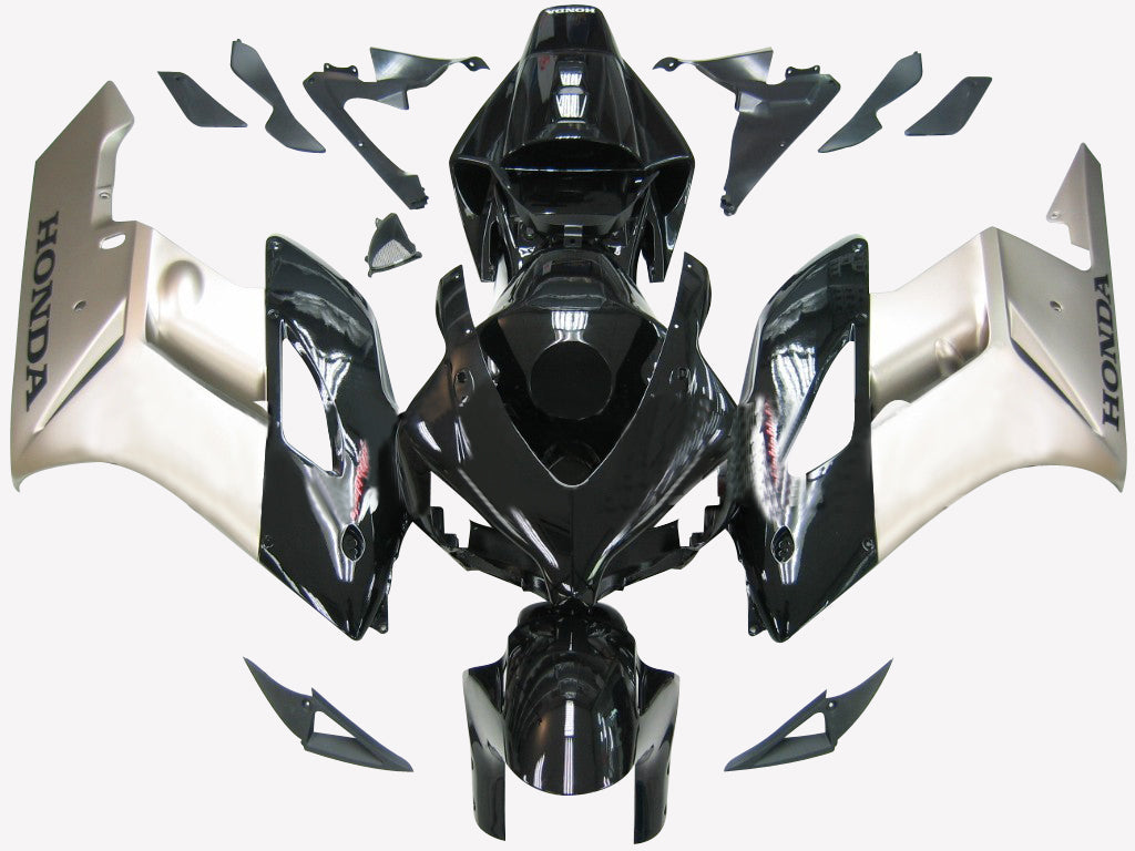 2004-2005 Honda CBR 1000 RR Amotopart Fairings Black Silver CBR Racing Customs Cairring