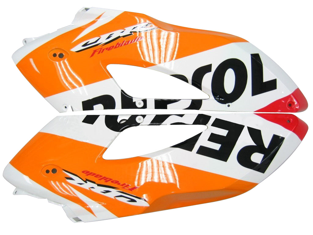 2004-2005 Honda CBR 1000 RR Amotopart Fairings White Orange Repsol Racing Coutums Cairring