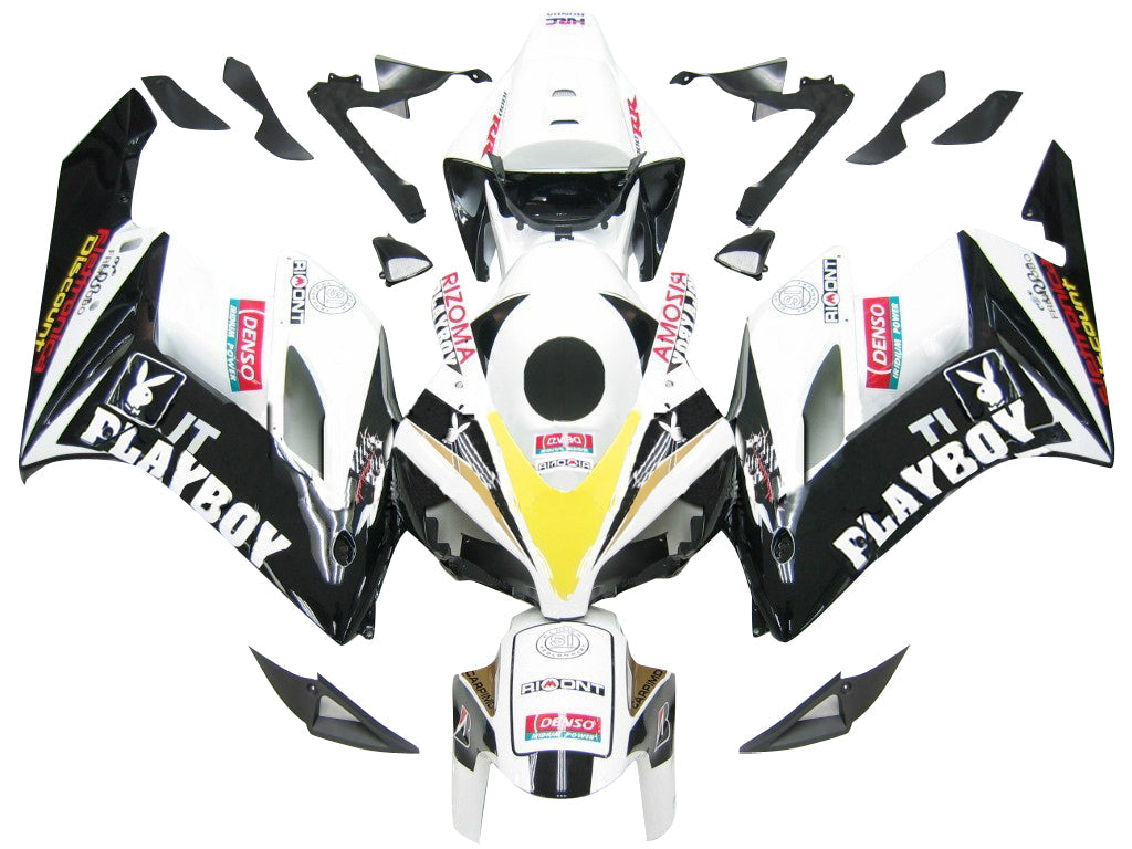 2004-2005 Honda CBR 1000 RR Black White Playboy Racing Amotopart Faquings