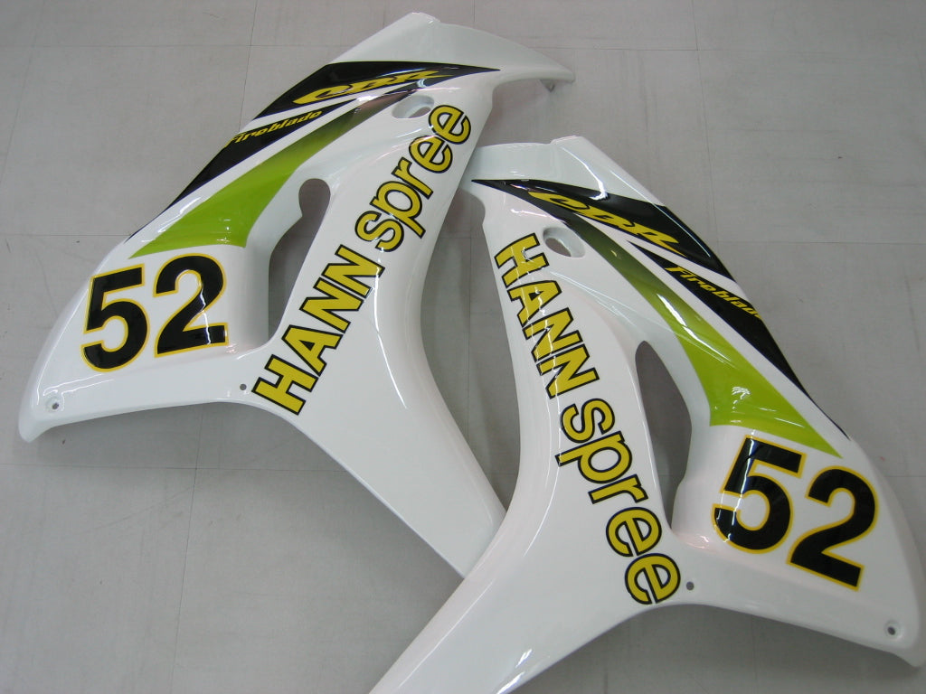 2006-2007 Honda CBr 1000 RR White No.52 HannSpec racing Fairings Generic