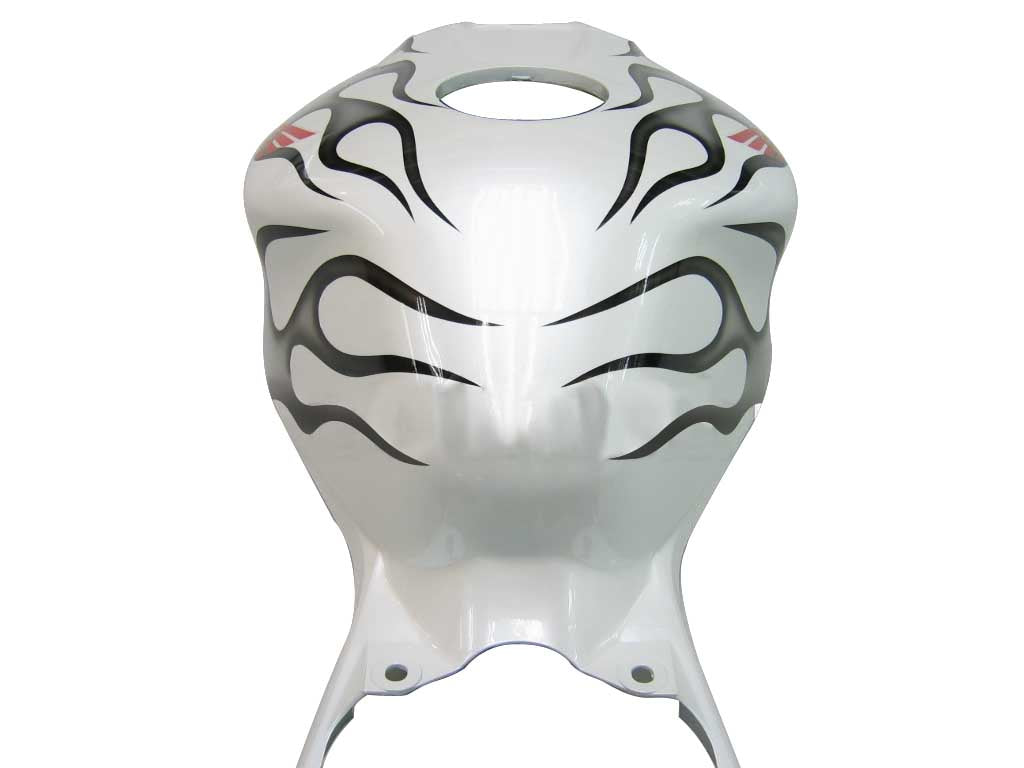 2006-2007 Honda CBR 1000 RR White and Black Silver Flame Racing Fairings générique
