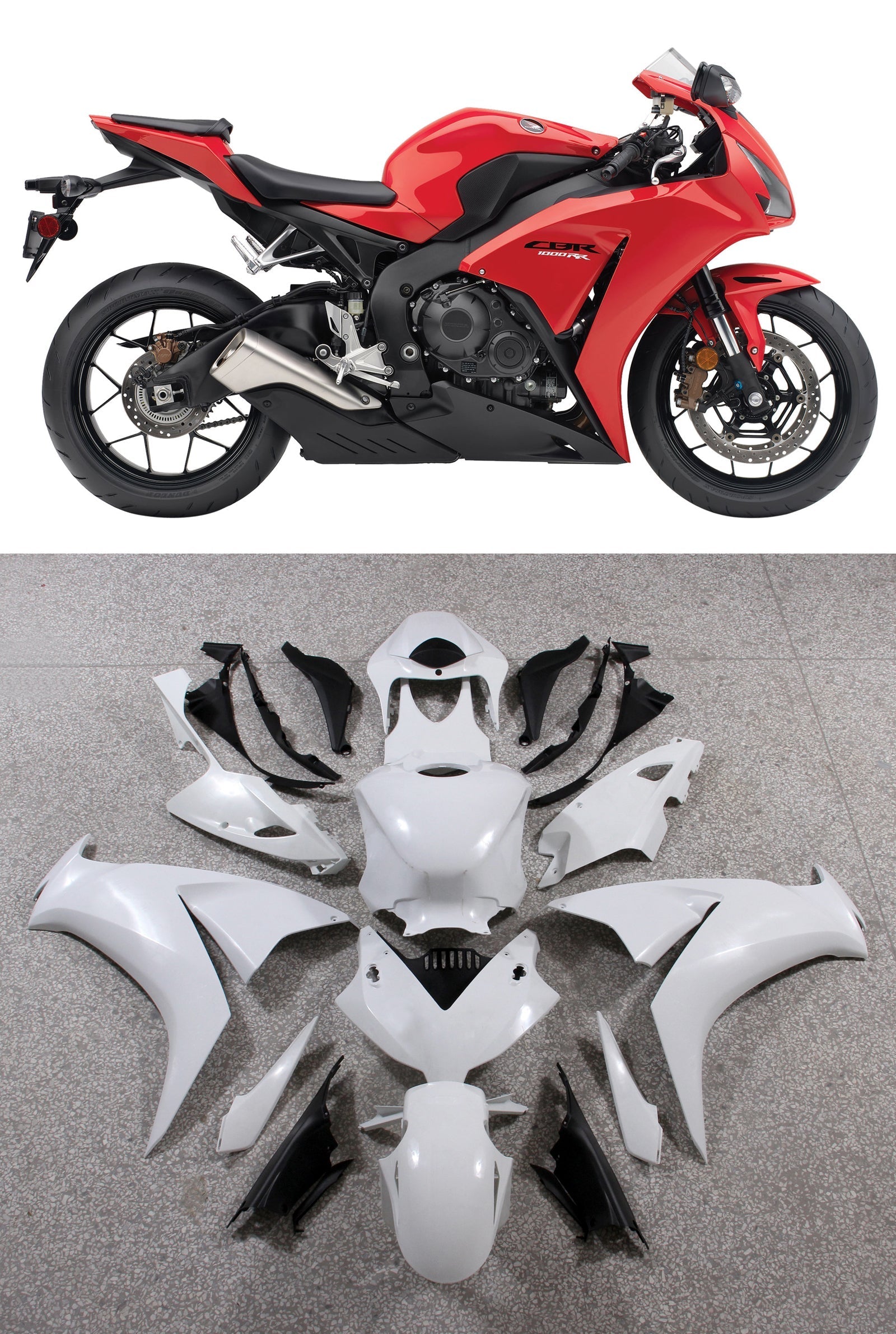 2012-2016 Honda CBR1000RR Red CBR Racing Fairings Generic
