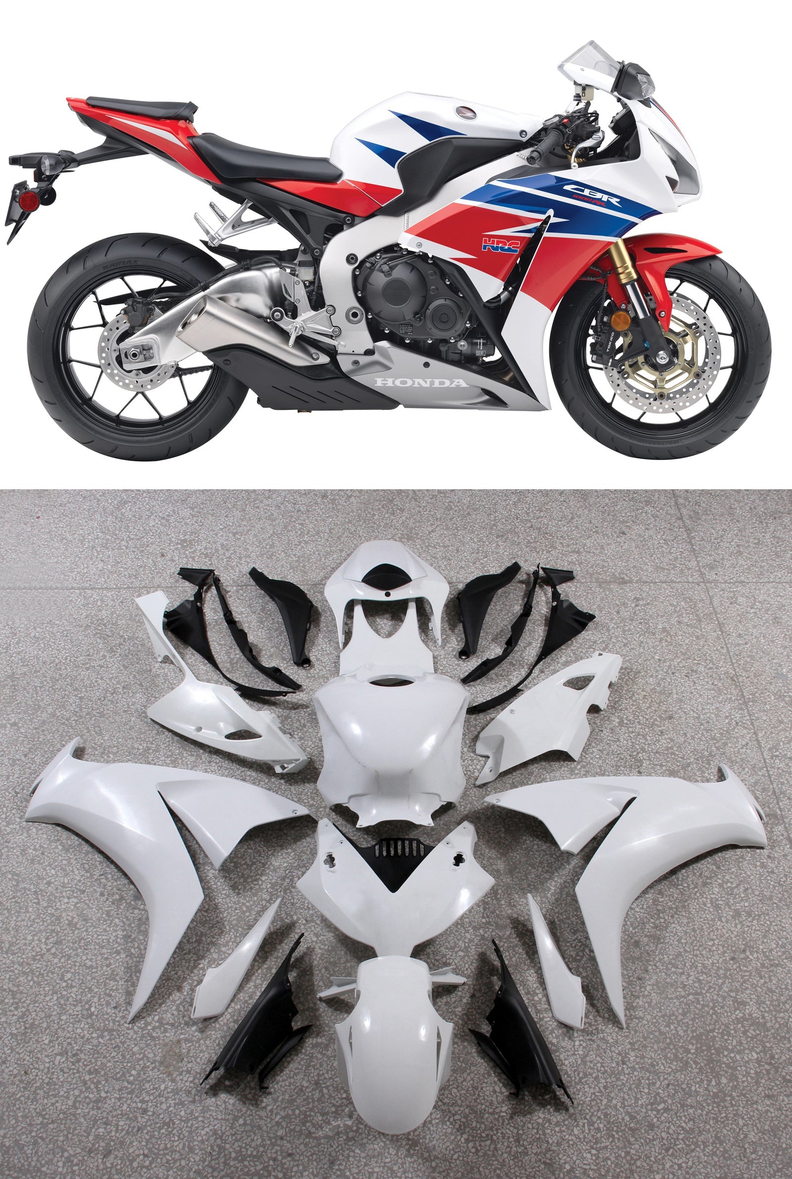 Pour CBR1000RR (2012-2016) Carénage de carrosserie ABS moulé par injection Plastiques Couleur générique