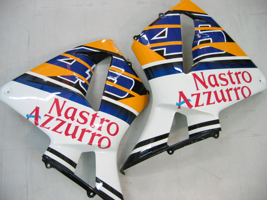 Carénages 2003-2004 Honda CBR 600 RR Jaune & Bleu N°46 N. Azzurro Racing Generic
