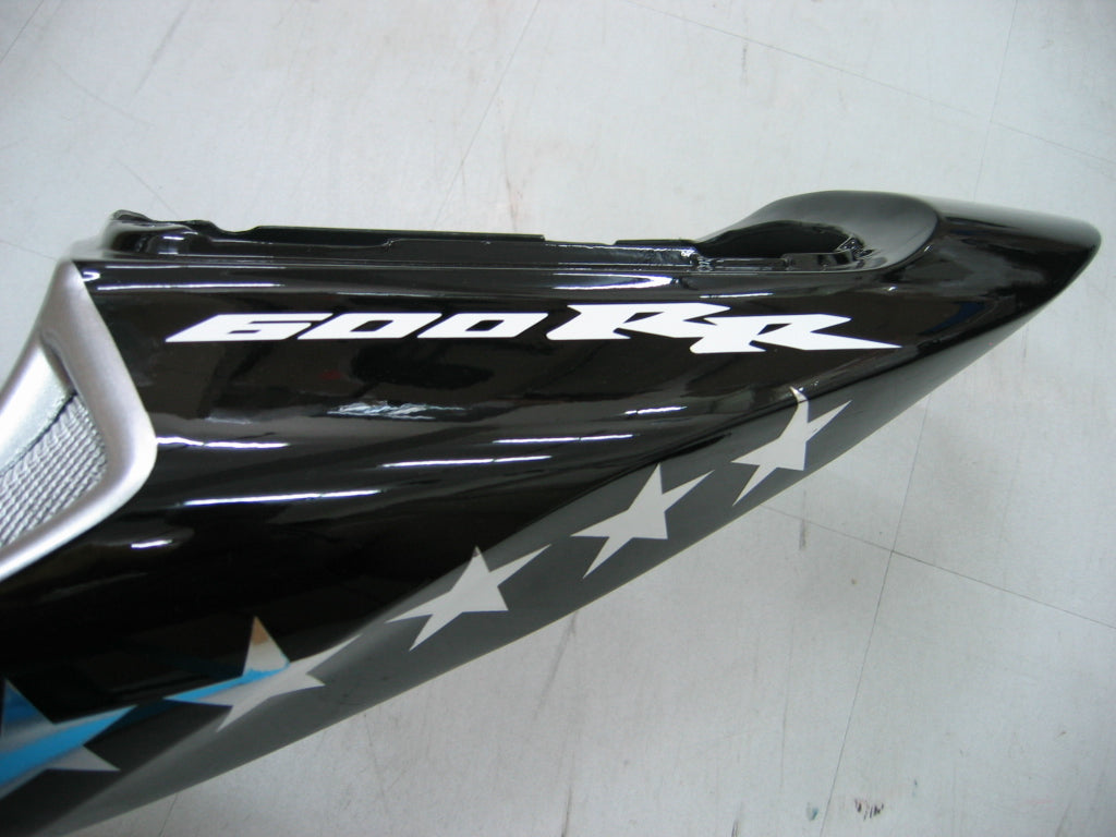 Honda CBR 600 RR, rok výroby 2005-2006, čierna & Strieborné SevenStars Racing Fairings Generic