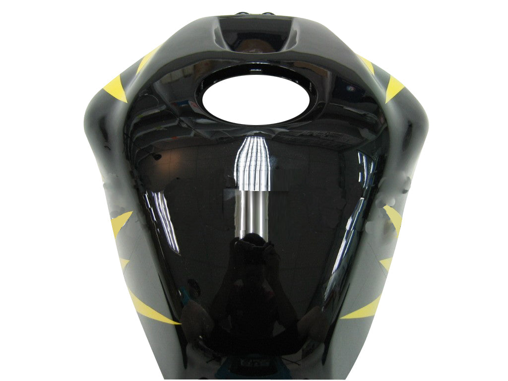 Honda CBR 600 RR 2005-2006 Noir & Carénages de course tribaux jaunes génériques