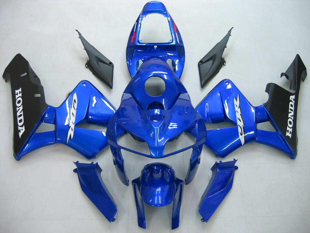 2005-2006 CBR600RR BODYWORK FAIRING BLÅ ABS PURSEGED PLASTICS SET GENERIC