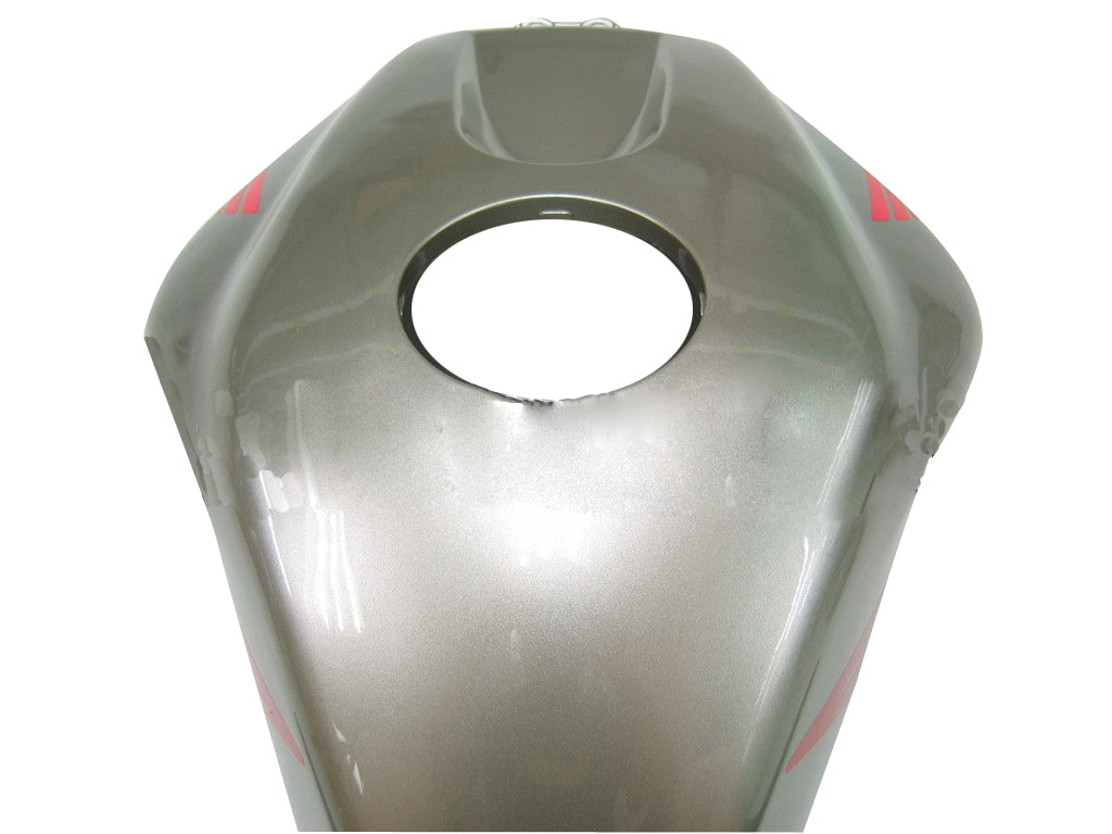 Honda CBR 600 RR Prata 2005-2006 & Carenagens de corrida tribais vermelhas genéricas