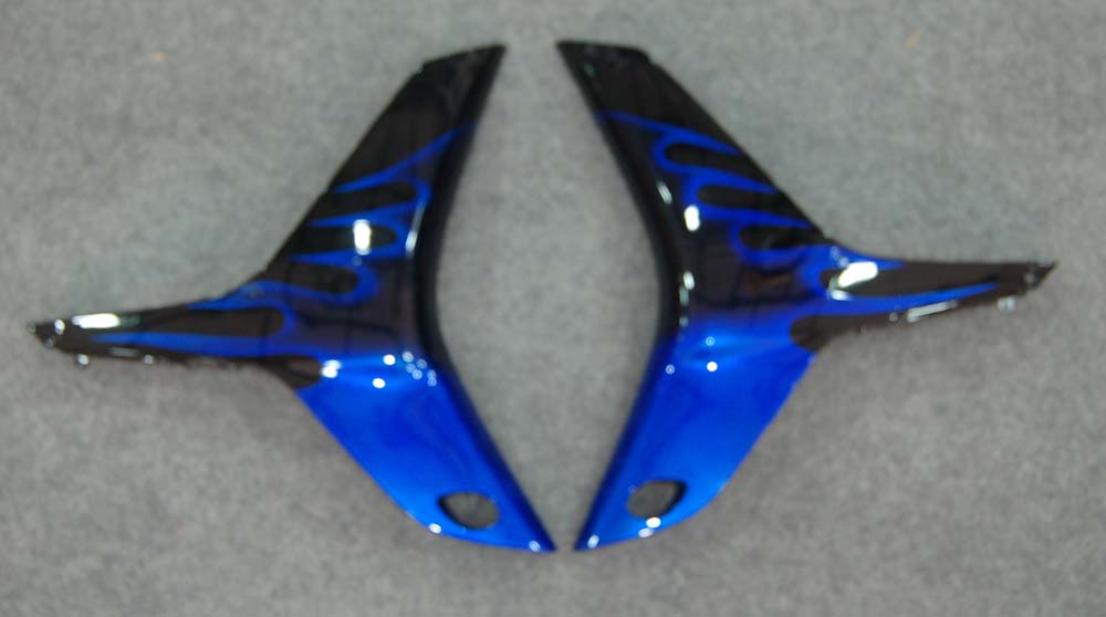 2007-2008 Honda CBR 600 RR Svart & Blue Flame Racing-kåpor Generiska