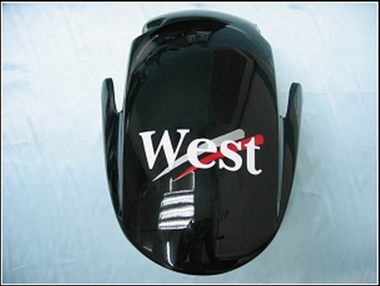 2007-2008 CBR600RR Bodywork Wining Black Abs Injekcia tvarovaná plasty Sada Generic