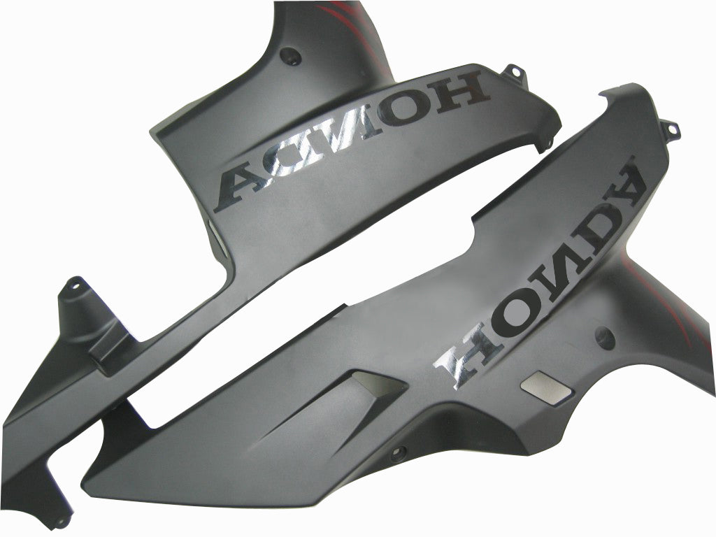 2007-2008 Honda CBR 600 RR Mattsvart & Red Flame CBR Racing-kåpor Generiska