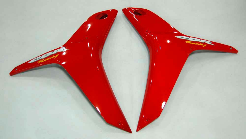 2009-2012 Honda CBR 600 RR Vermelha & Carenagens CBR Racing Pretas Genéricas