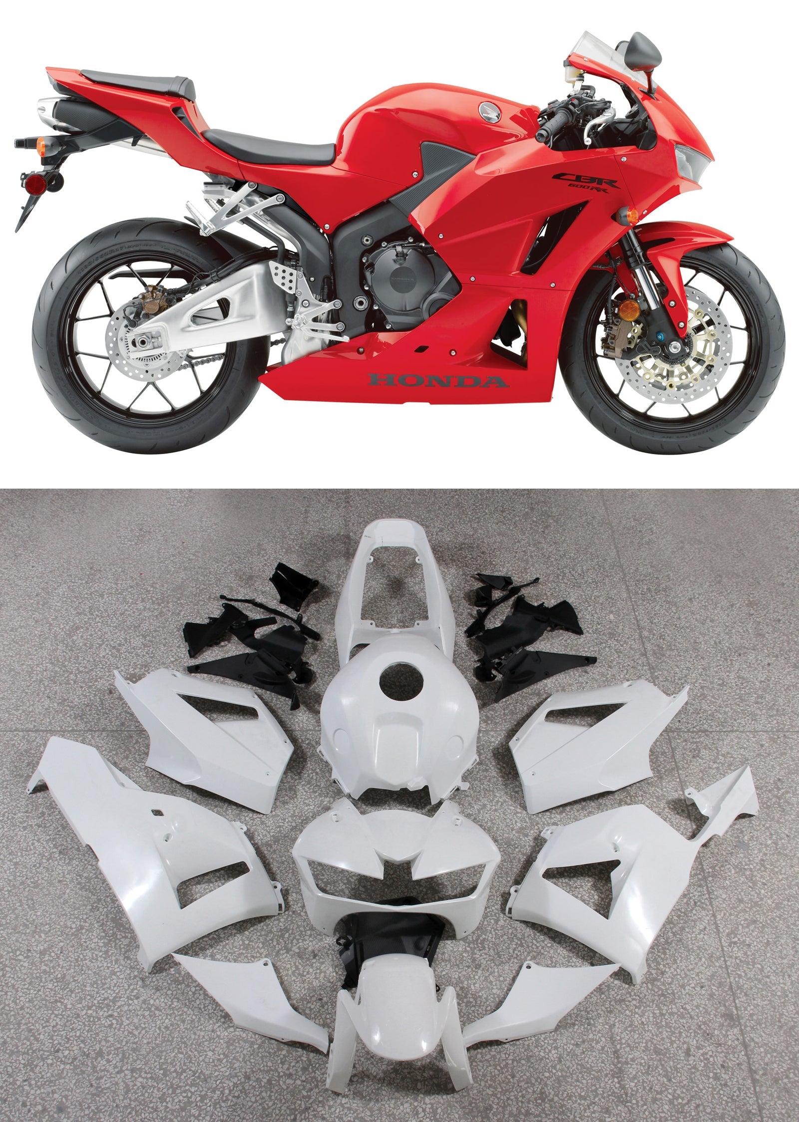 Kit de carenado rojo Amotopart Honda CBR600 2013-2014