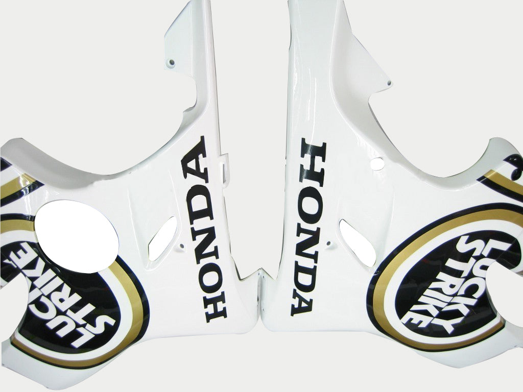Honda CBR 600 F4i Blanc 2001-2003 & Carénages de course Lucky Strike noirs génériques